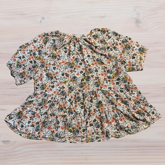 LOFT Keyhole Front Floral Blouse - Picture 2 of 3